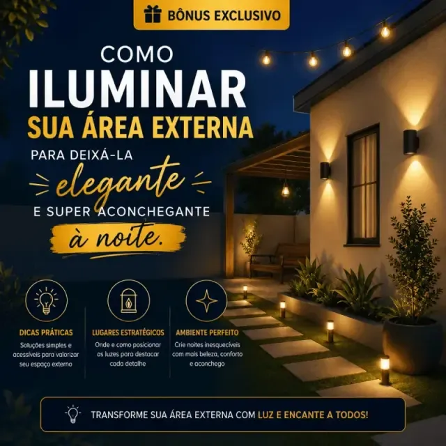 Capa do guia de iluminação para áreas externas à noite